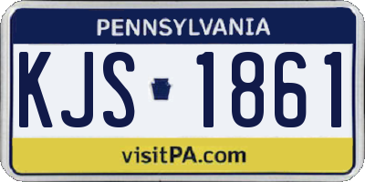 PA license plate KJS1861