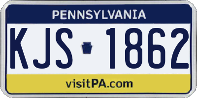 PA license plate KJS1862