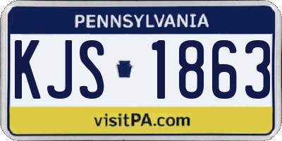 PA license plate KJS1863