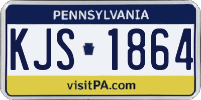 PA license plate KJS1864