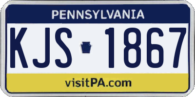 PA license plate KJS1867