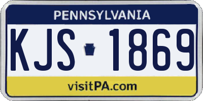 PA license plate KJS1869