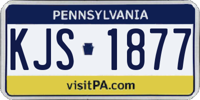 PA license plate KJS1877