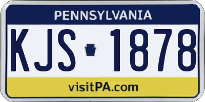 PA license plate KJS1878