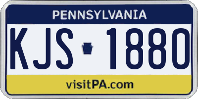 PA license plate KJS1880
