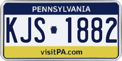 PA license plate KJS1882