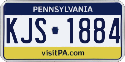 PA license plate KJS1884