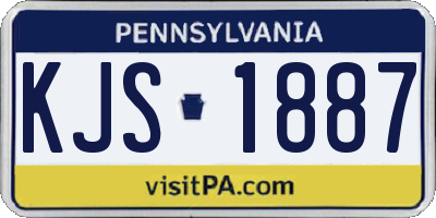 PA license plate KJS1887