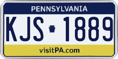 PA license plate KJS1889