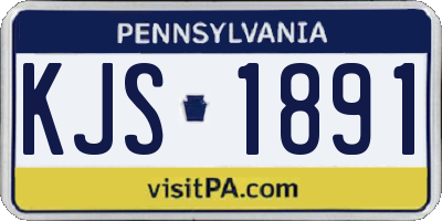 PA license plate KJS1891