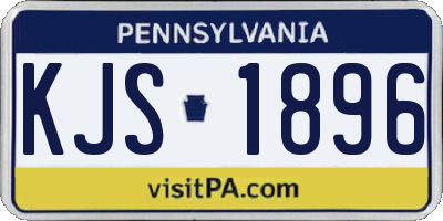 PA license plate KJS1896