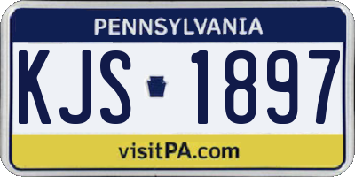 PA license plate KJS1897