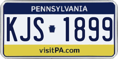 PA license plate KJS1899