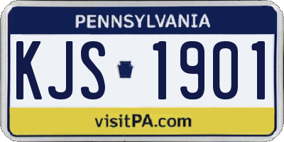 PA license plate KJS1901