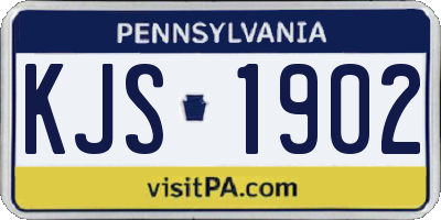 PA license plate KJS1902