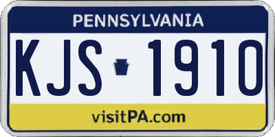 PA license plate KJS1910