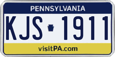 PA license plate KJS1911