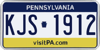 PA license plate KJS1912