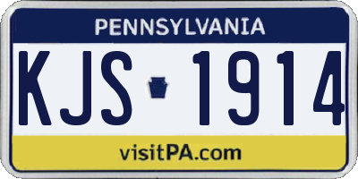 PA license plate KJS1914
