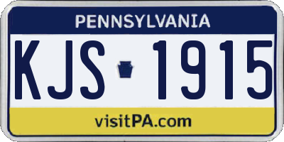 PA license plate KJS1915