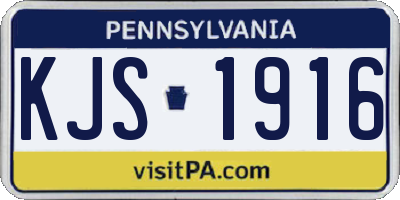 PA license plate KJS1916