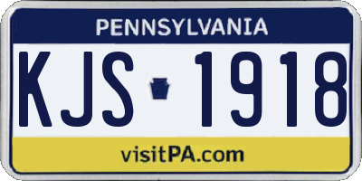 PA license plate KJS1918