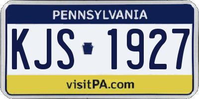 PA license plate KJS1927
