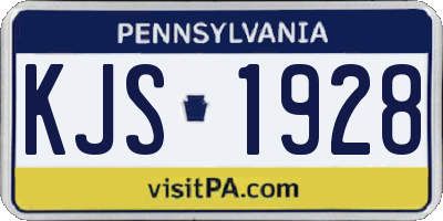 PA license plate KJS1928