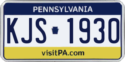 PA license plate KJS1930