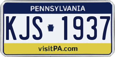PA license plate KJS1937