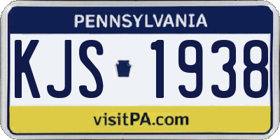 PA license plate KJS1938