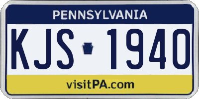PA license plate KJS1940