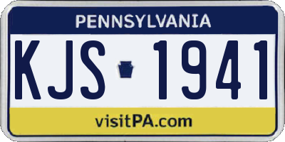 PA license plate KJS1941