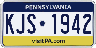 PA license plate KJS1942
