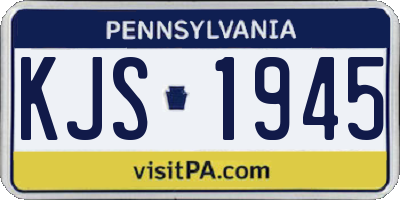 PA license plate KJS1945