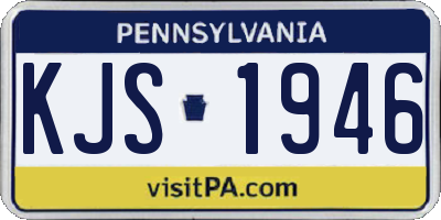 PA license plate KJS1946