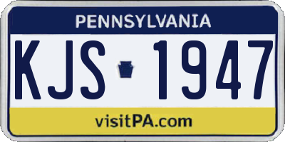PA license plate KJS1947