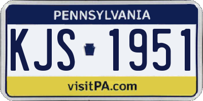 PA license plate KJS1951
