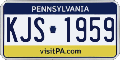 PA license plate KJS1959