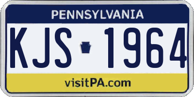 PA license plate KJS1964