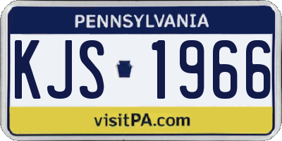 PA license plate KJS1966