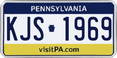 PA license plate KJS1969