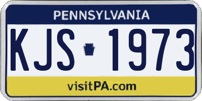 PA license plate KJS1973