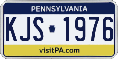 PA license plate KJS1976