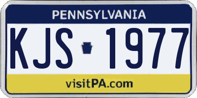 PA license plate KJS1977