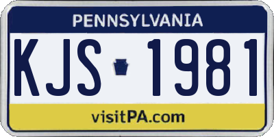 PA license plate KJS1981