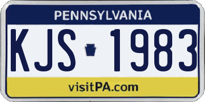 PA license plate KJS1983