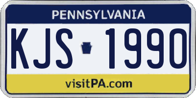PA license plate KJS1990