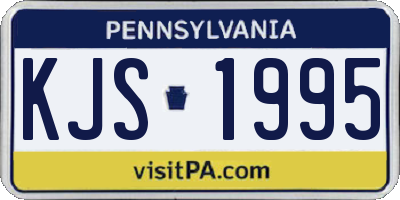 PA license plate KJS1995