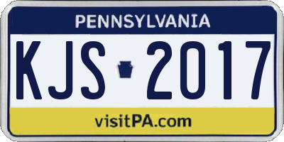 PA license plate KJS2017
